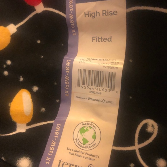 Terra and Sky Women’s Plus Size String Lights Leggings Size 1X (16W-18W) NEW - Picture 10 of 10